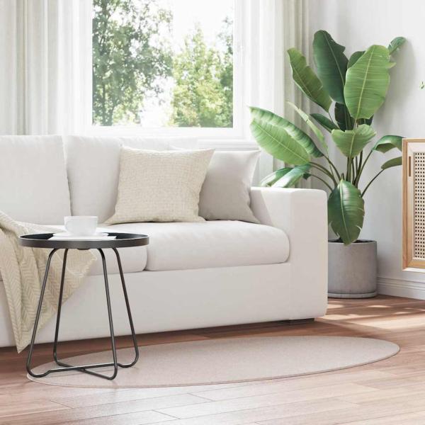 ARDEBO.de - Teppiche Sand Baumwolle 80 x 150 cm Rutschfest Teppich Oval