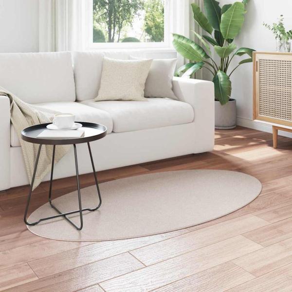 Teppiche Sand Baumwolle 80 x 150 cm Rutschfest Teppich Oval
