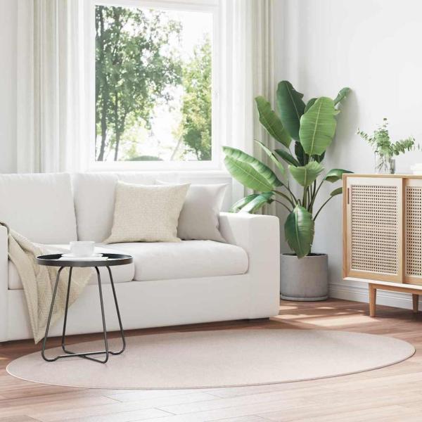 ARDEBO.de - Teppiche Sand Polyester 140 x 200 cm Langlebig Teppich Oval