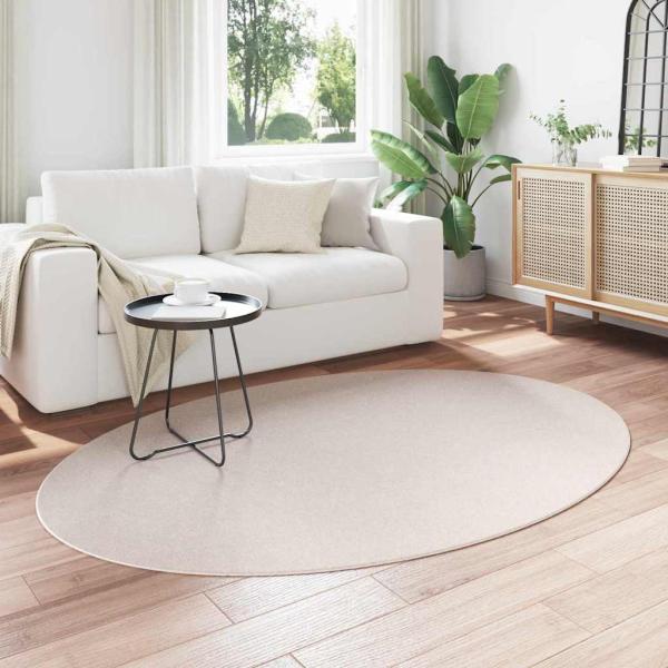 Teppiche Sand Polyester 140 x 200 cm Langlebig Teppich Oval