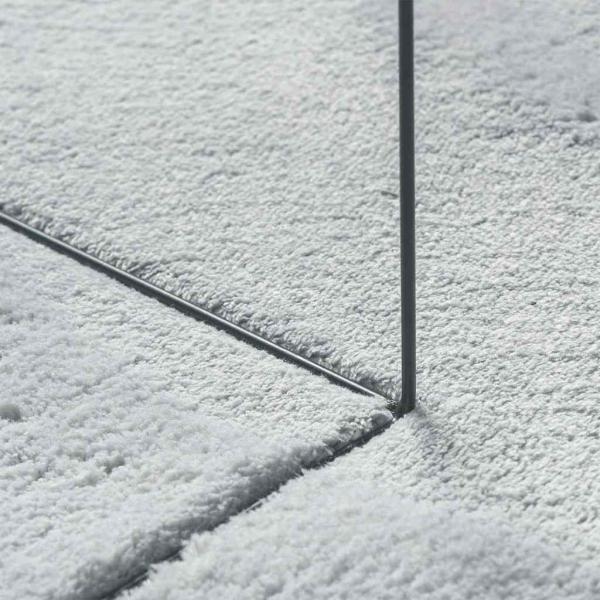 ARDEBO.de - Teppiche Grau Baumwolle 80 x 150 cm Bereichsteppich Oval
