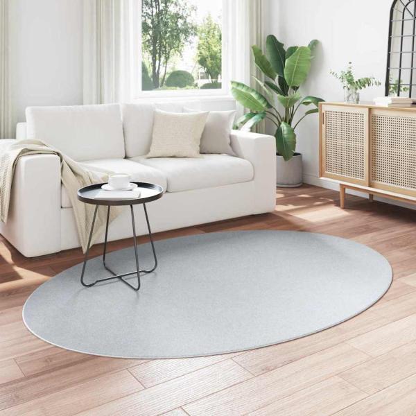 Teppich ?HUARTE? Grau 140x200 cm Oval