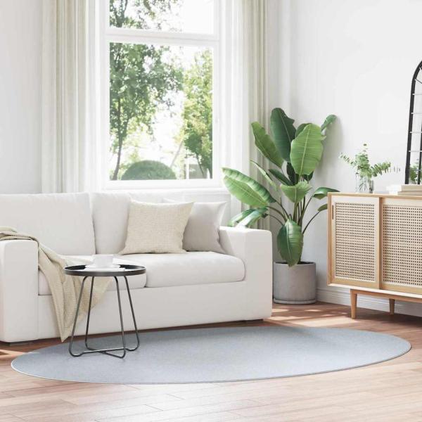 ARDEBO.de - Teppiche Grau Polyester 160 x 230 cm Ovale Teppiche Modern