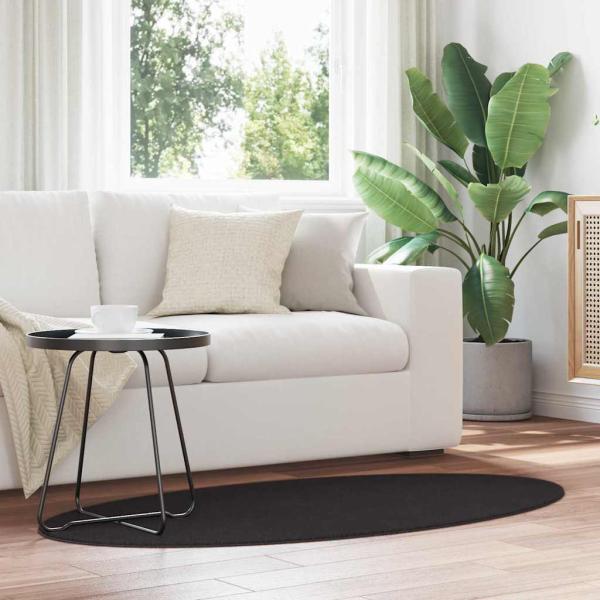 ARDEBO.de - Teppiche Schwarz Polyester 80 x 150 cm Rutschfest