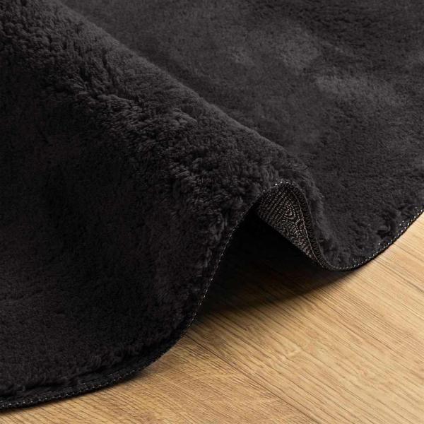 Bereichsteppiche Oval HUARTE Schwarz 140 x 200 cm