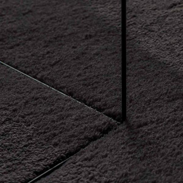 Bereichsteppiche Oval HUARTE Schwarz 140 x 200 cm