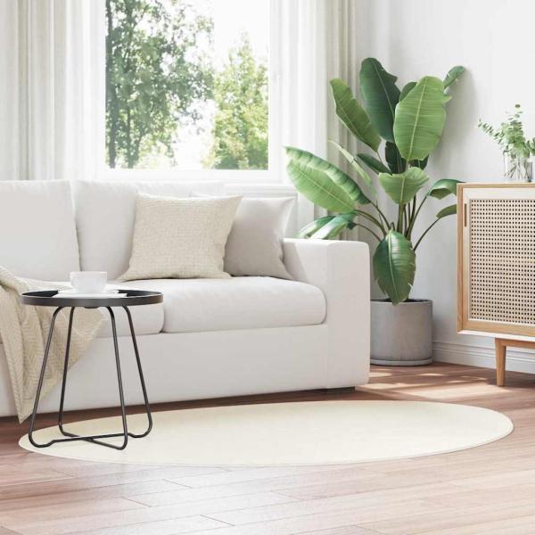 ARDEBO.de - Teppiche Creme Polyester 100 x 200 cm Teppiche Oval