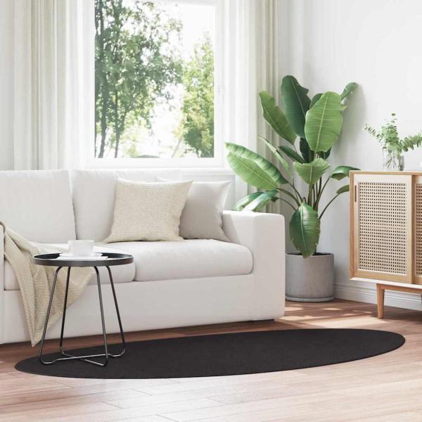 ARDEBO.de - Teppiche Schwarz Polyester 100 x 200 cm Rutschfest