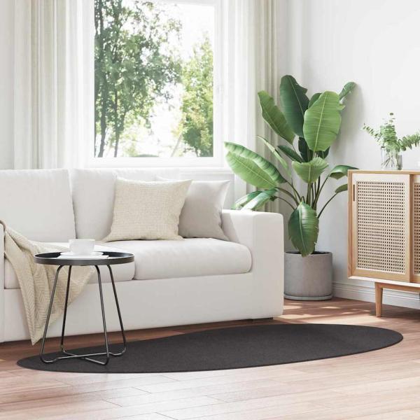 ARDEBO.de - Teppich Anthrazit 100x200 cm Polyester Rutschfest