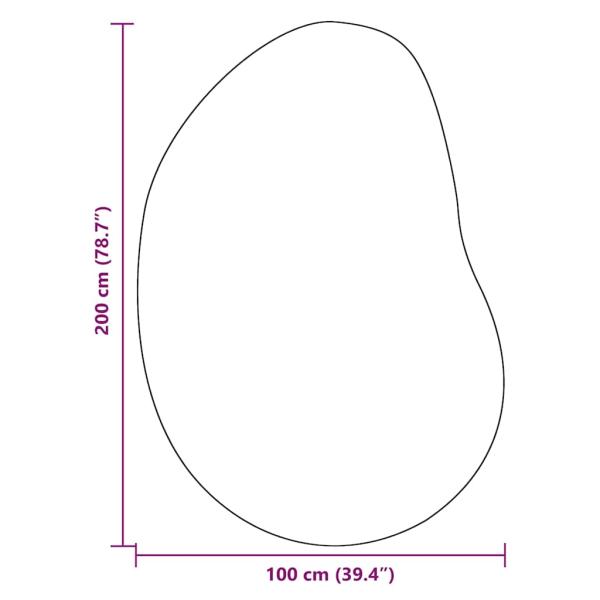 Teppich Anthrazit 100x200 cm Polyester Rutschfest