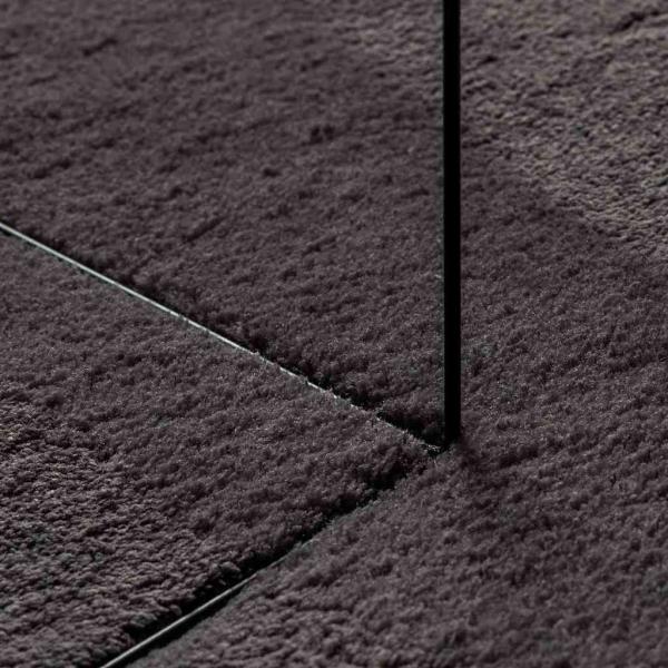 Teppich Anthrazit 120x170 cm Polyester rutschfest