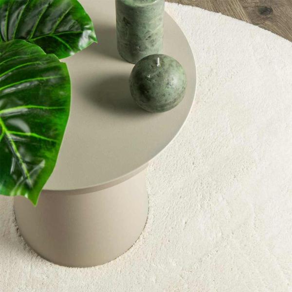 ARDEBO.de - Teppiche Creme Baumwolle 160 x 230 cm Dekorative Intarsien