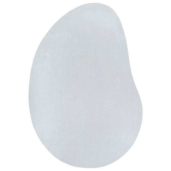 Teppich Grau 80x150 cm Polyester Rutschfest