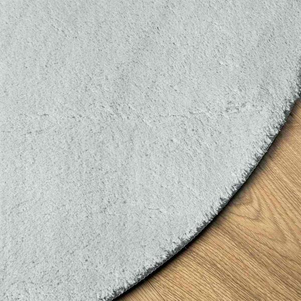 Teppich Grau 80x150 cm Polyester Rutschfest