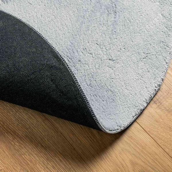 Teppich Grau 80x150 cm Polyester Rutschfest