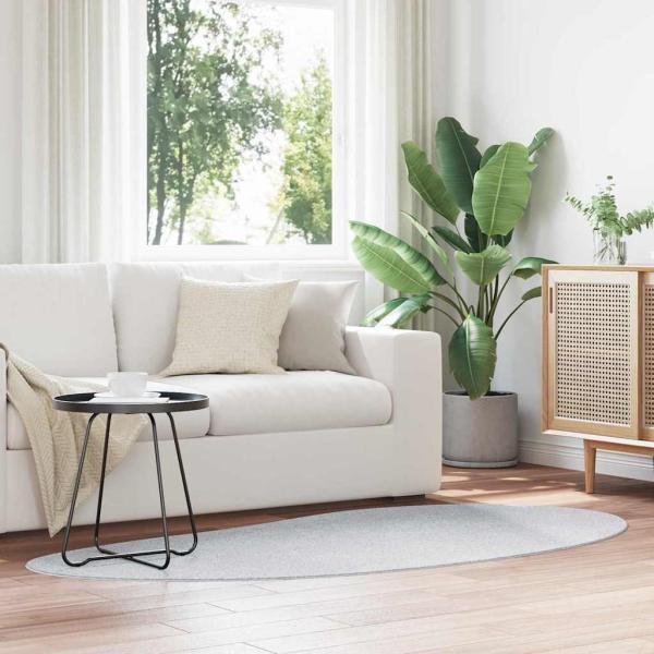 ARDEBO.de - Teppich Grau 100x200 cm Polyester Rutschfest