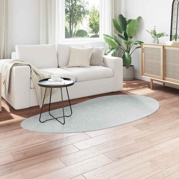Teppich Grau 100x200 cm Polyester Rutschfest