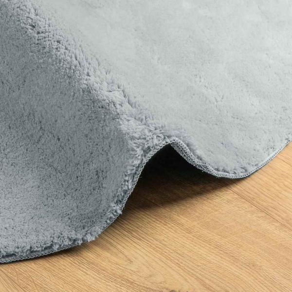 Teppich Grau 100x200 cm Polyester Rutschfest