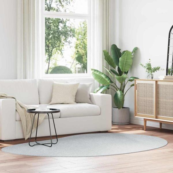 ARDEBO.de - Teppiche Grau Polyester 160 x 230 cm Teppiche Oval