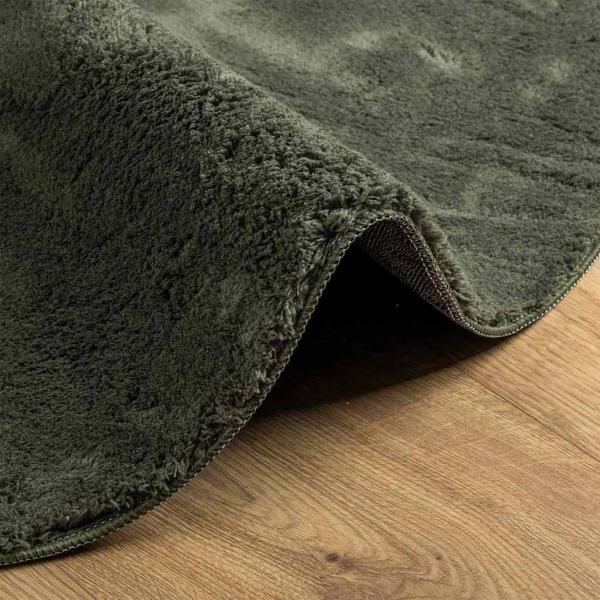 ARDEBO.de - Teppich Waldgrün 100x200 cm Polyester Rutschfest