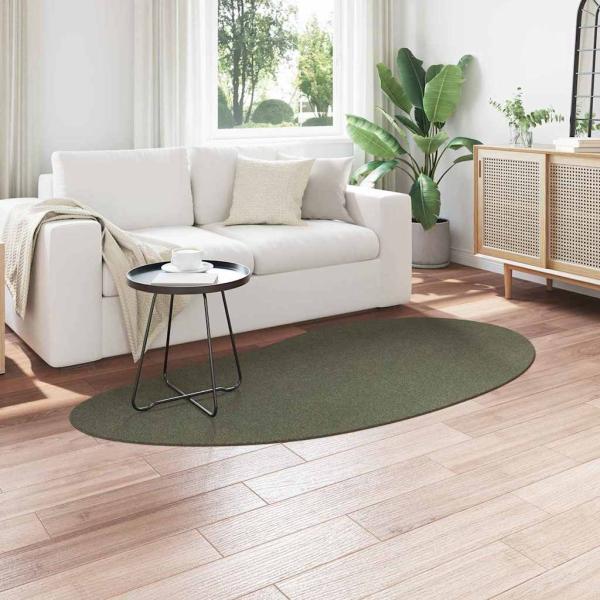 Teppich Waldgrün 100x200 cm Polyester Rutschfest