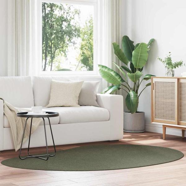 ARDEBO.de - Teppich Waldgrün 140x200 cm Polyester Rutschfest
