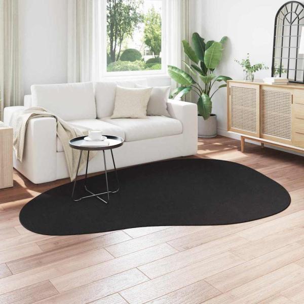 Teppiche Schwarz Polypropylen 160 x 230 cm Wellenmuster