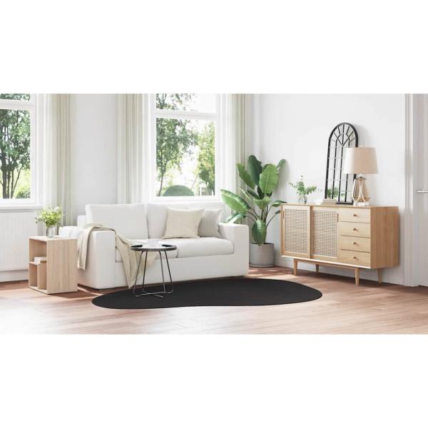Teppiche Schwarz Polypropylen 160 x 230 cm Wellenmuster