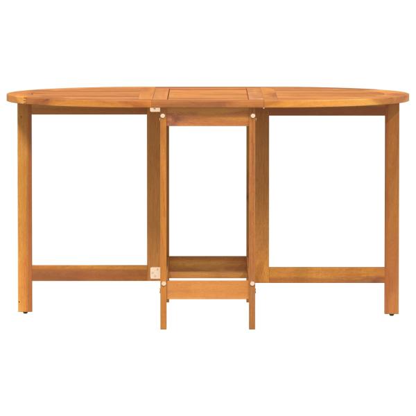 Klappbarer Gartentisch Schmetterling 110x60x72 cm aus massivem Akazienholz oval