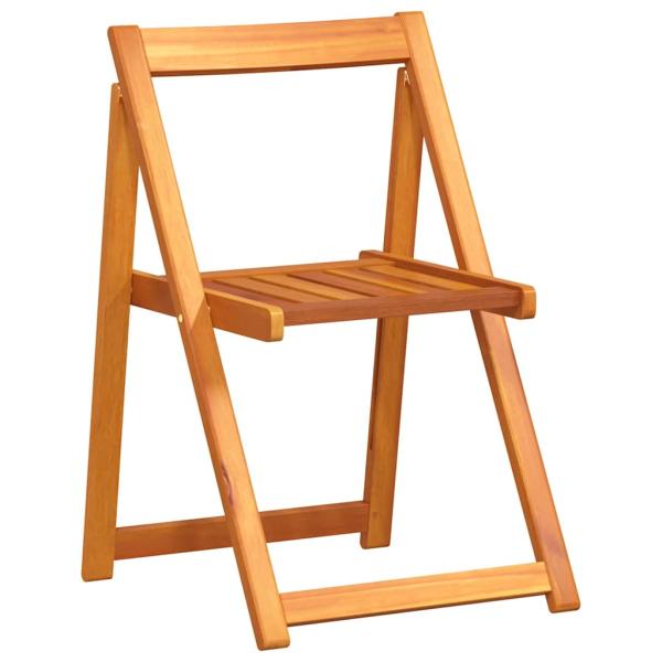 5-teiliges faltbares Garten-Esszimmer-Set aus massivem Akazienholz