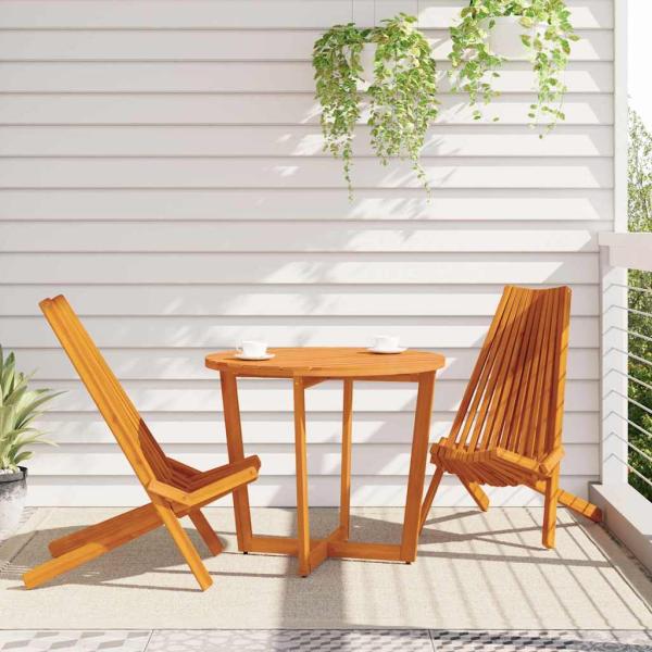 Klappgartenstühle 2 Stück aus Akazienholz
