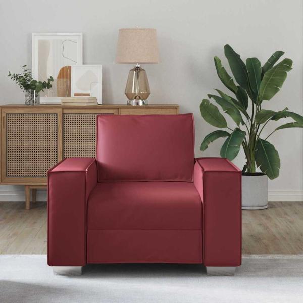 Sessel Weinrot 59 cm Kunstleder