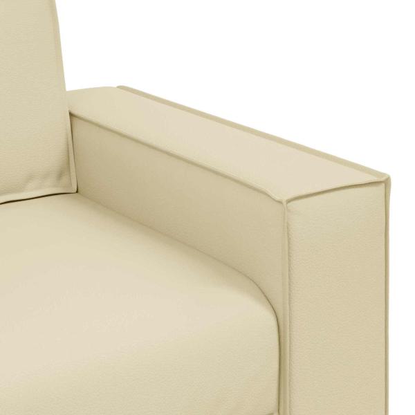 Loveseat Sofa Creme 120 cm aus Kunstleder