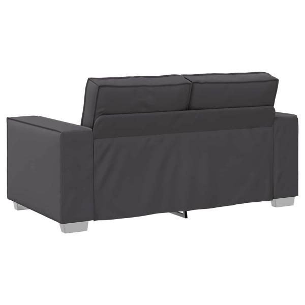 Loveseat Sofa Grau 120 cm Kunstleder