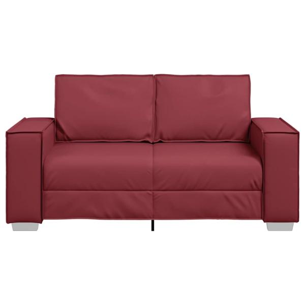 Loveseat Sofa in Weinrot, 120 cm, aus Kunstleder