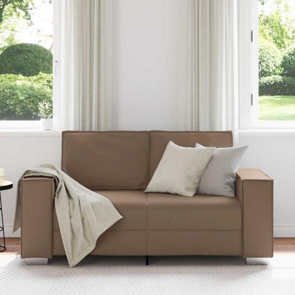 Loveseat Sofa Cappuccino 120 cm aus Kunstleder