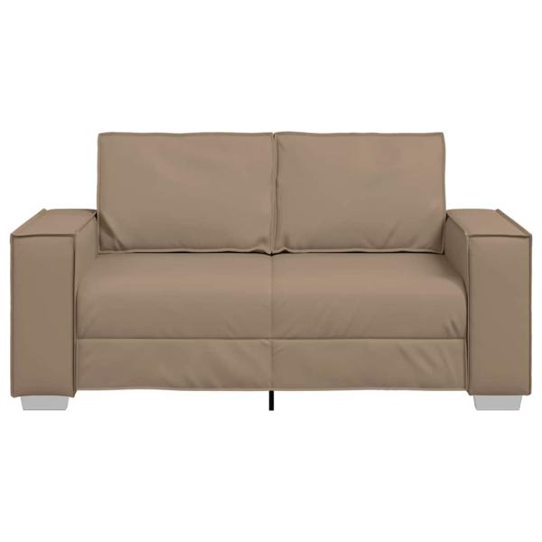 Loveseat Sofa Cappuccino 120 cm aus Kunstleder