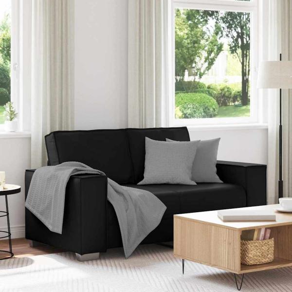 ARDEBO.de - Loveseat Sofa Schwarz 120 cm Kunstleder