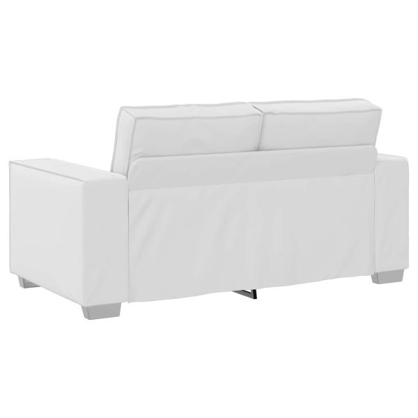 Loveseat Sofa Weiß 120 cm Kunstleder