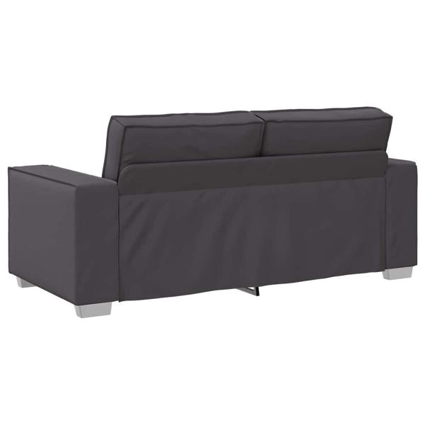 Loveseat Sofa Grau 140 cm Kunstleder