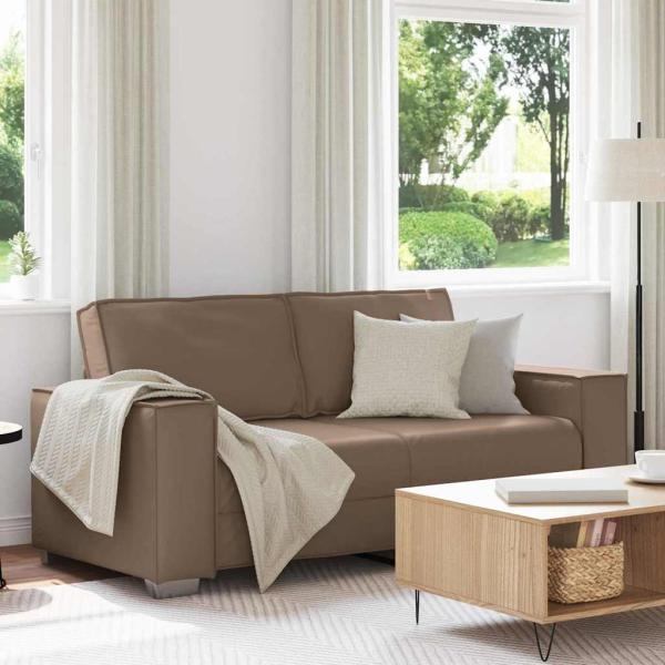 ARDEBO.de - Loveseat Sofa Cappuccino 140 cm Kunstleder