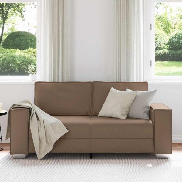 Loveseat Sofa Cappuccino 140 cm Kunstleder