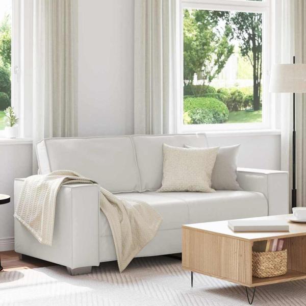 ARDEBO.de - Loveseat Sofa Weiß 140 cm Kunstleder