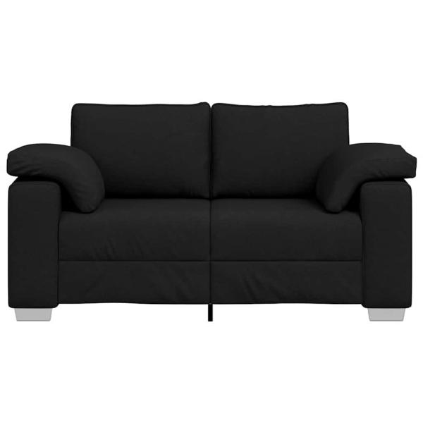Zweisitzer Sofa Schwarz 120 cm Stoff