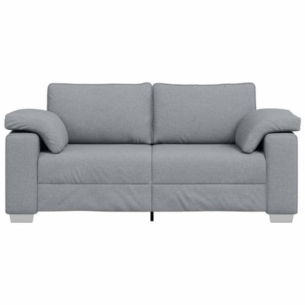 Loveseat Sofa in Hellgrau, 140 cm, aus Stoff