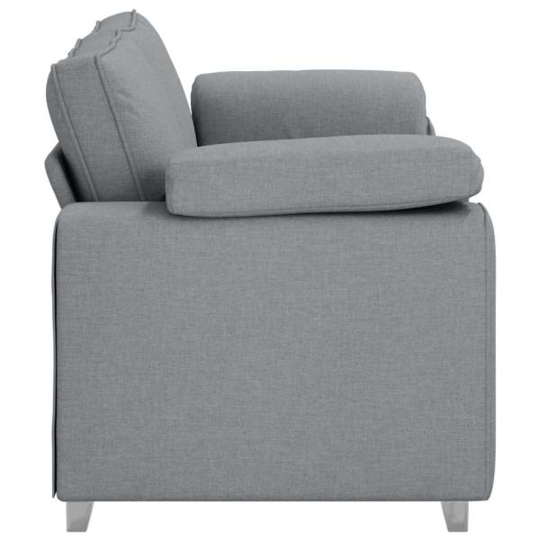 Zweisitzer-Sofa Hellgrau 180 cm Stoff