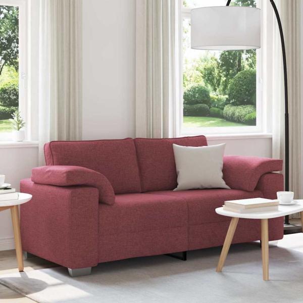 ARDEBO.de - Sofa Windrot Stoff, Holz Normal Sofa Rechteckig modern