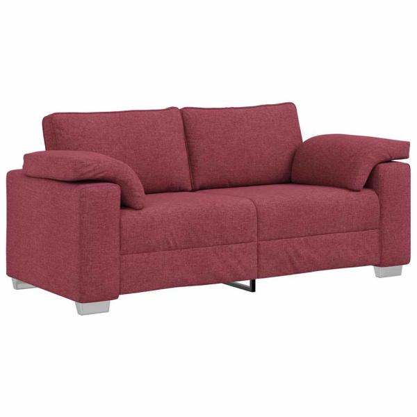Sofa Windrot Stoff, Holz Normal Sofa Rechteckig modern