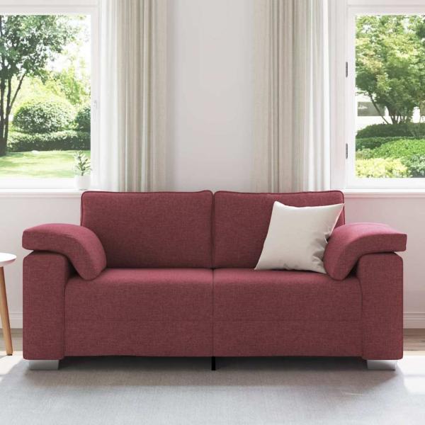 Sofa Windrot Stoff, Holz Normal Sofa Rechteckig modern
