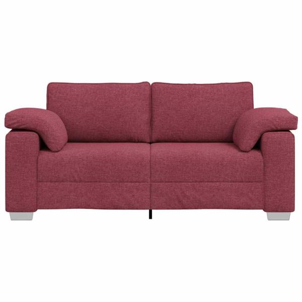 Sofa Windrot Stoff, Holz Normal Sofa Rechteckig modern